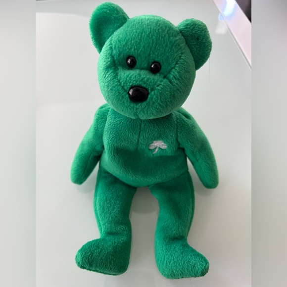 RARE RETIRED VINTAGE TY BEANIE BABY 1997 erin bear saint patricks day - Picture 1 of 5
